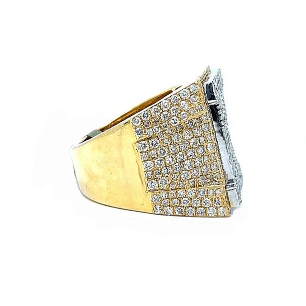 10K Gold K Letter Round & Baguette 4.67CT Natural Diamonds Ring - SR18477