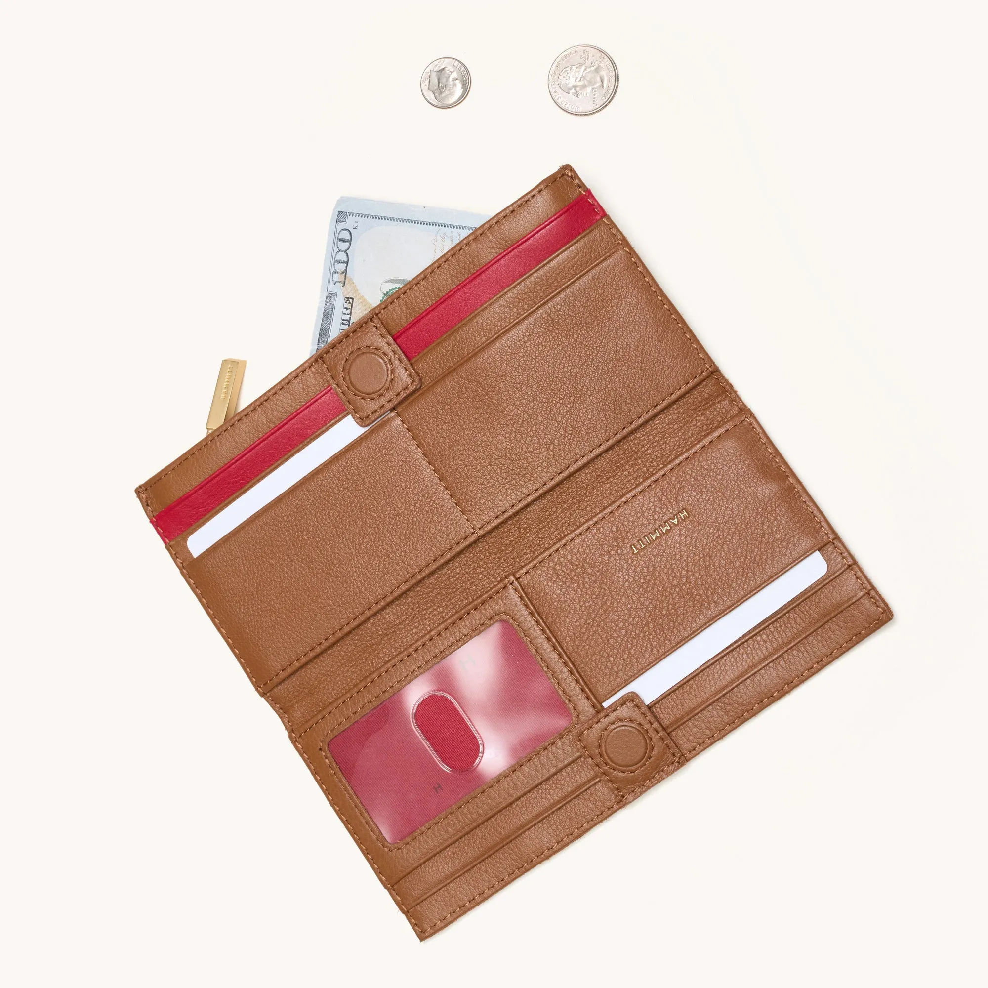 110 North | Mahogany Pebble/Brushed Gold Red Zip