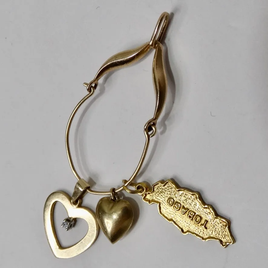 14K Gold Tobago Multi Charm Pendant