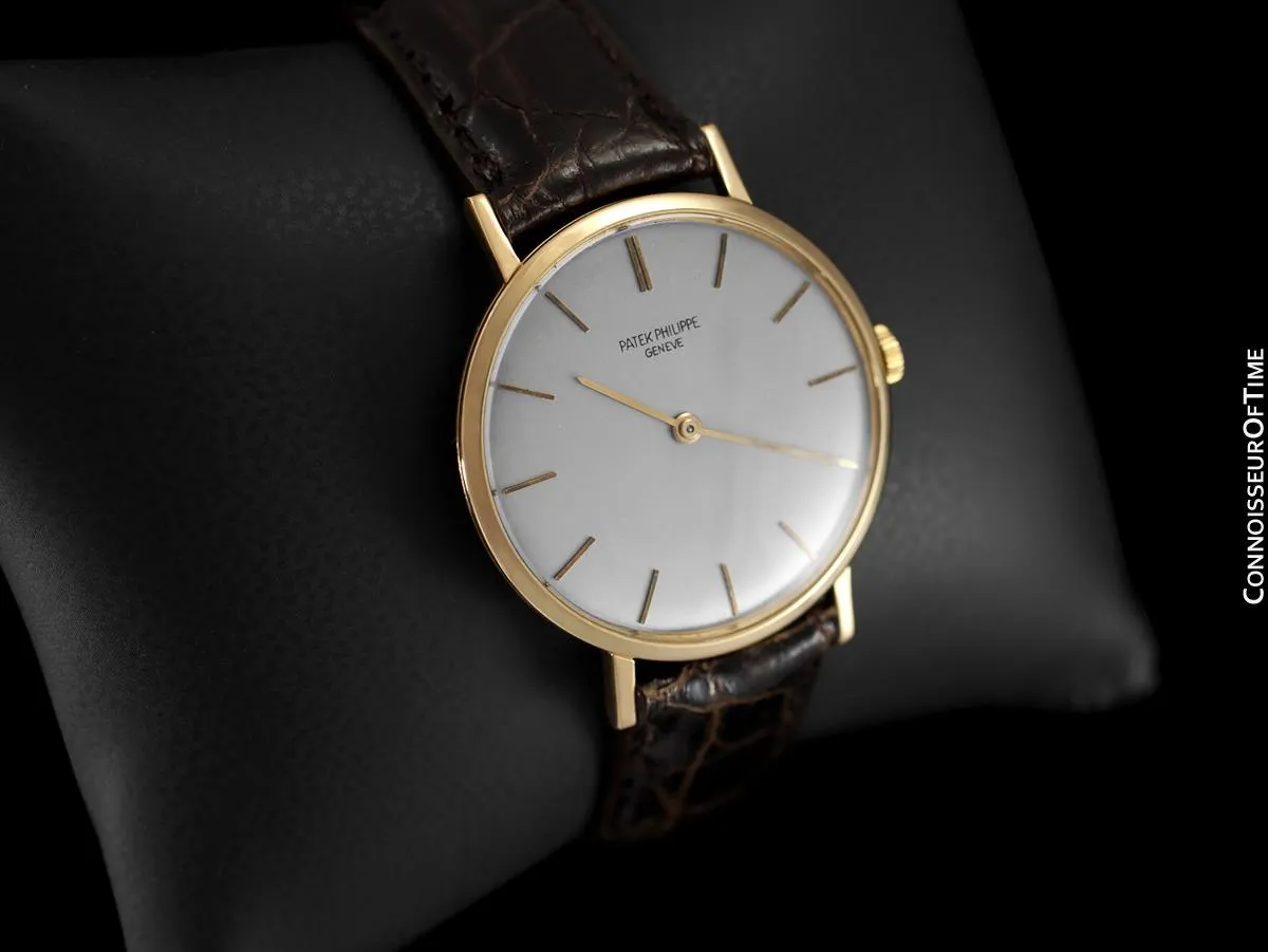 1970 Patek Philippe Vintage Mens Handwound Watch, Ref. 3537 - 18K Gold