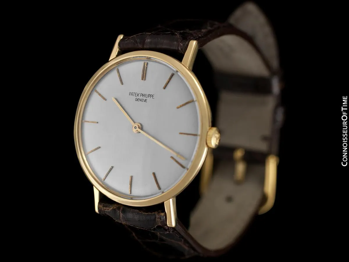 1970 Patek Philippe Vintage Mens Handwound Watch, Ref. 3537 - 18K Gold