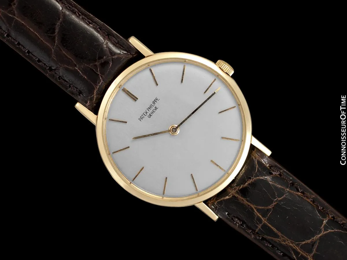1970 Patek Philippe Vintage Mens Handwound Watch, Ref. 3537 - 18K Gold