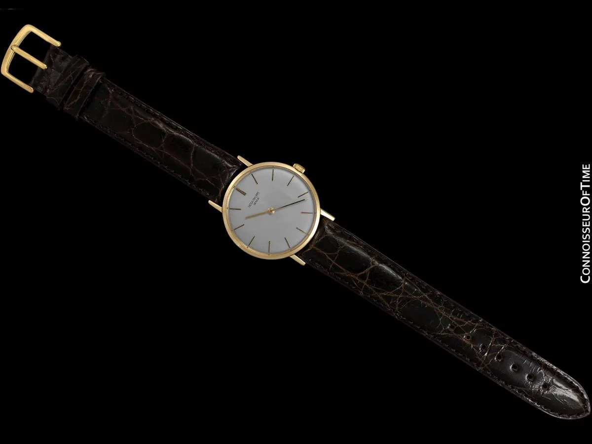 1970 Patek Philippe Vintage Mens Handwound Watch, Ref. 3537 - 18K Gold