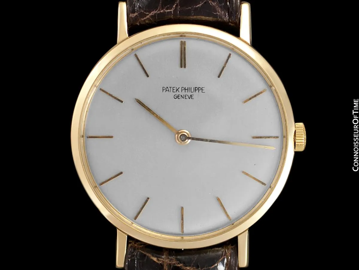 1970 Patek Philippe Vintage Mens Handwound Watch, Ref. 3537 - 18K Gold