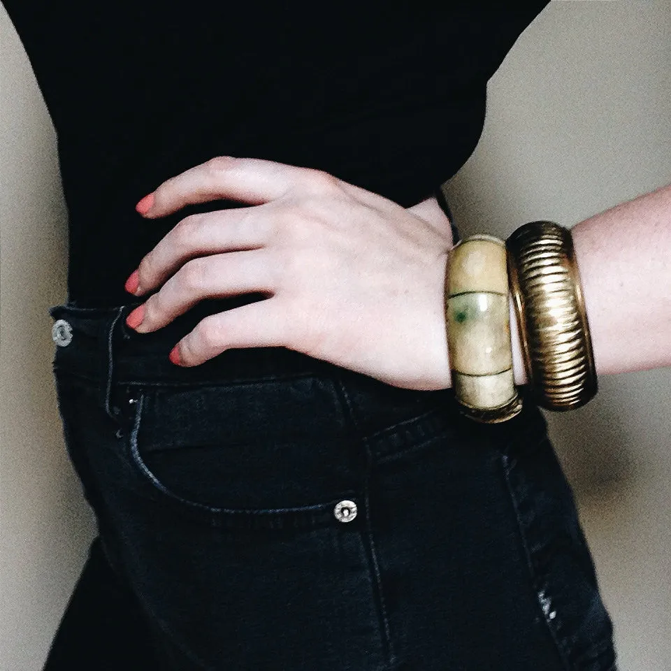 1970's Polished Bone Bangle