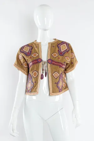 1987 Exotica Leather Patchwork Top