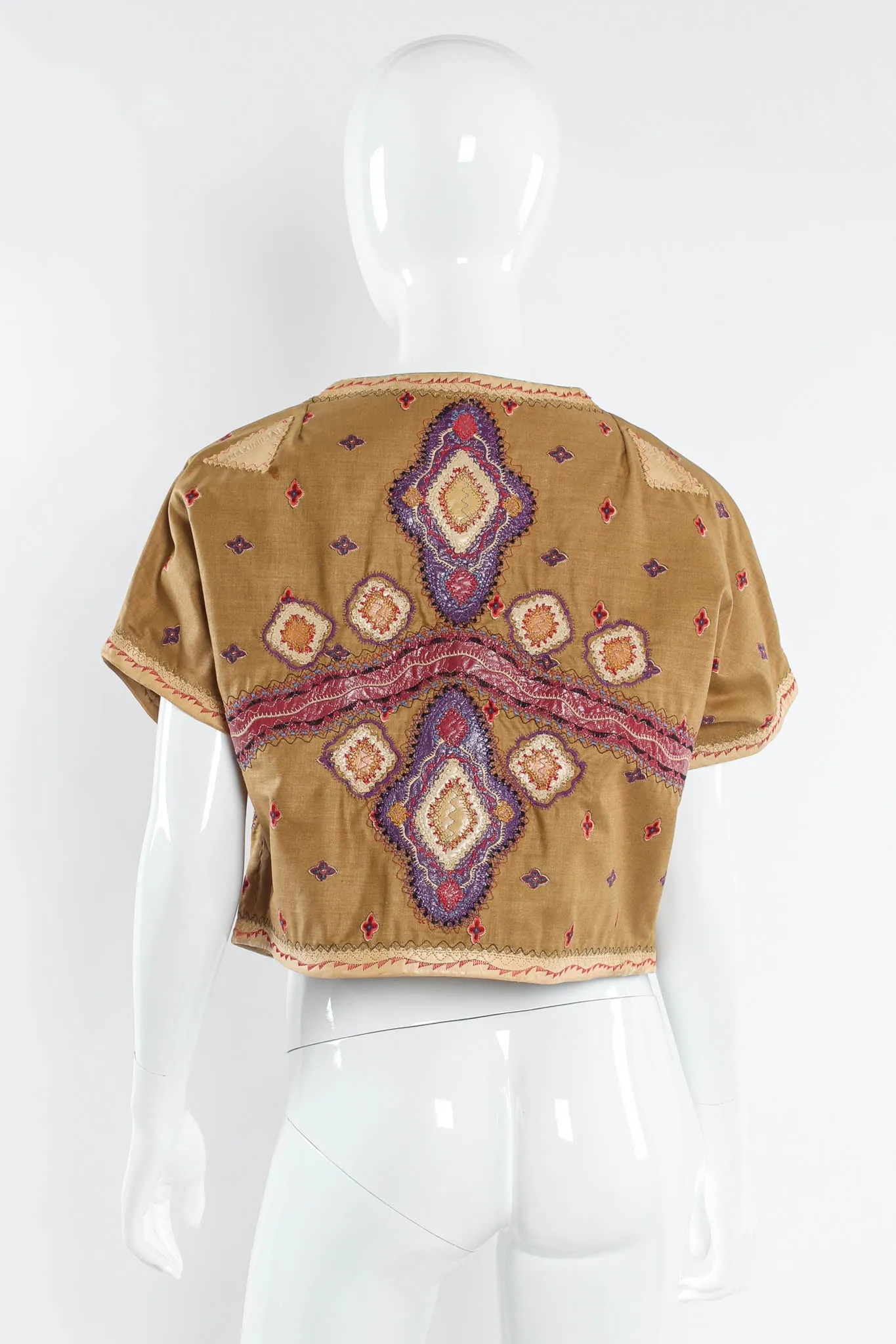 1987 Exotica Leather Patchwork Top