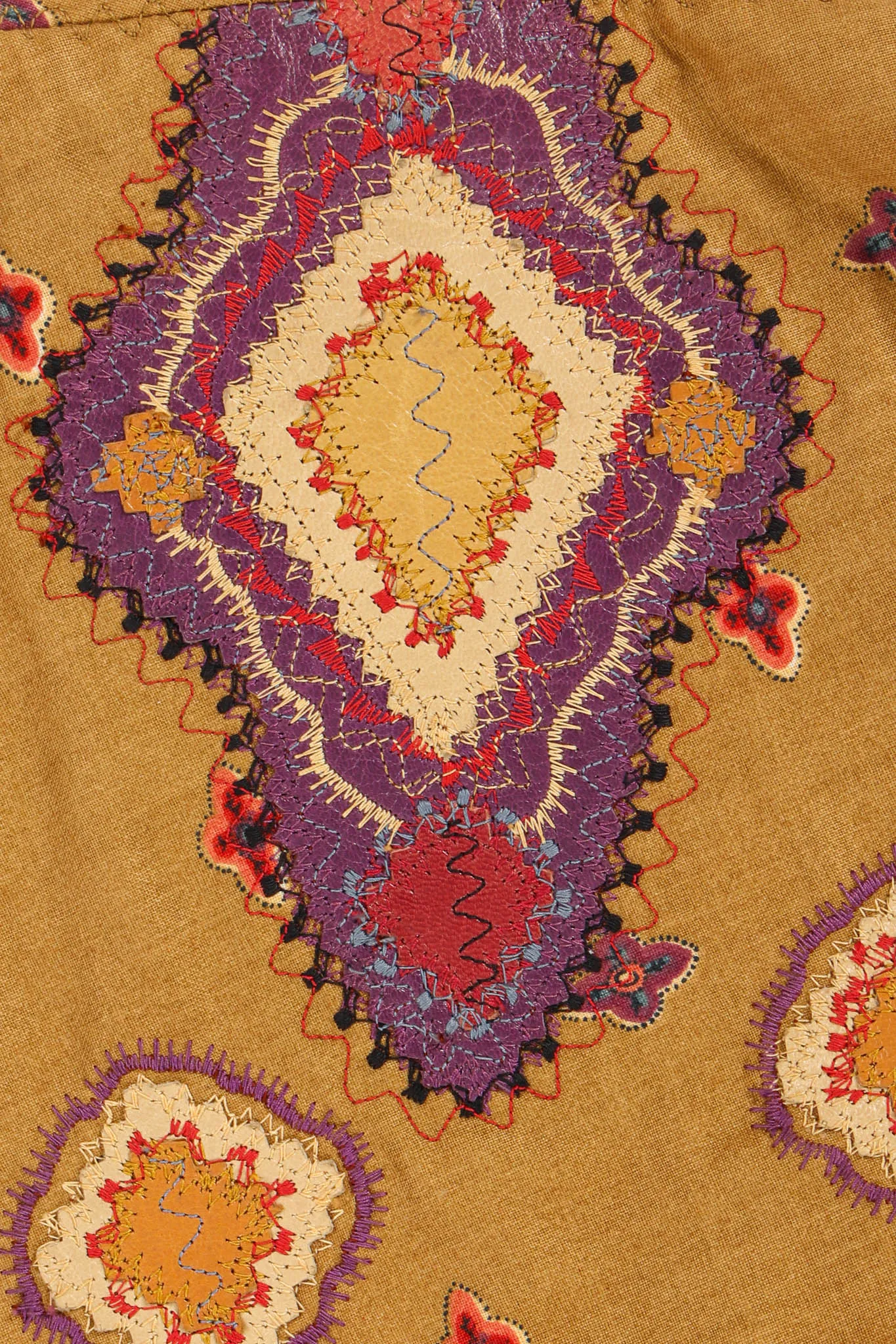 1987 Exotica Leather Patchwork Top