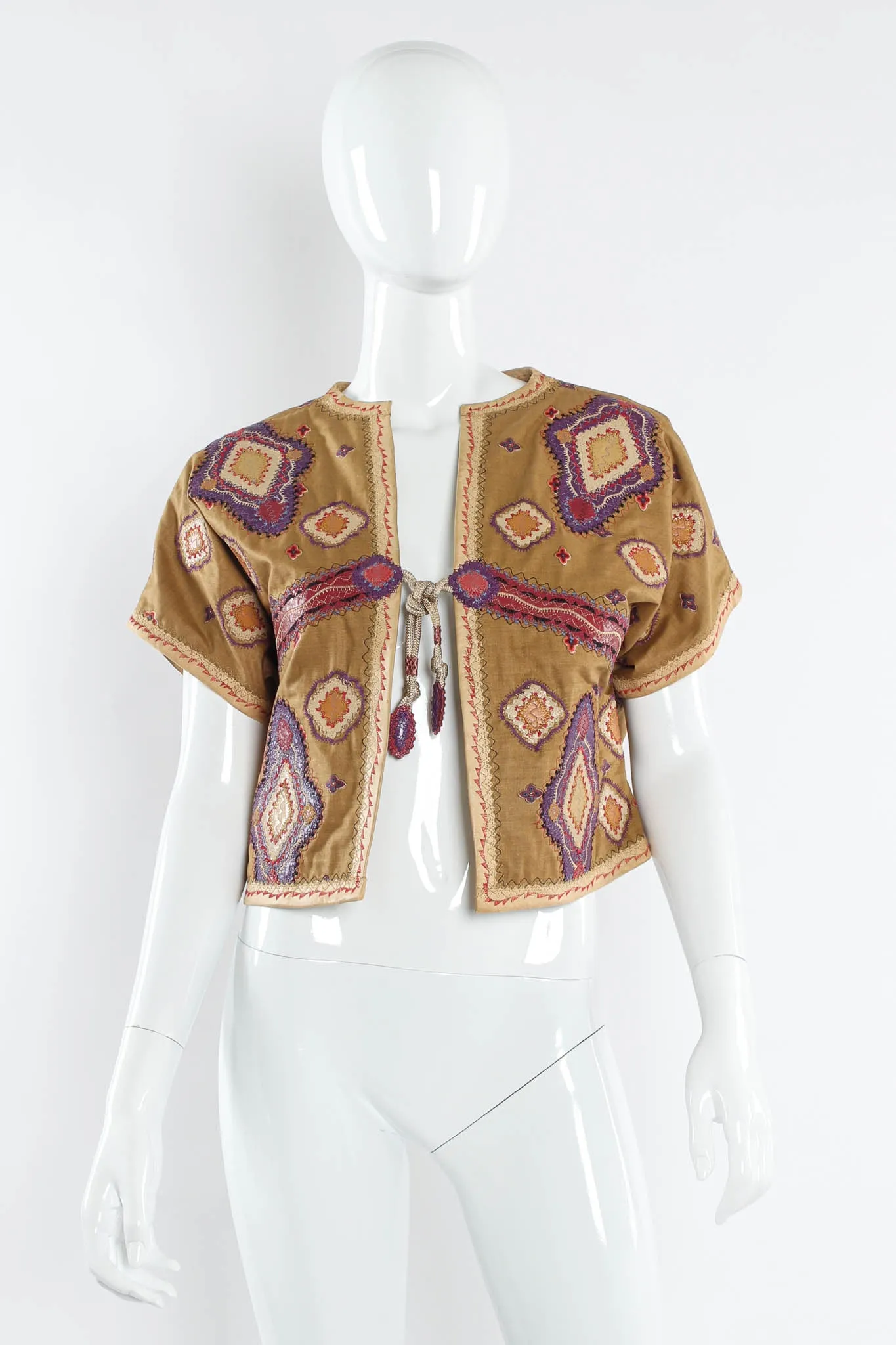 1987 Exotica Leather Patchwork Top
