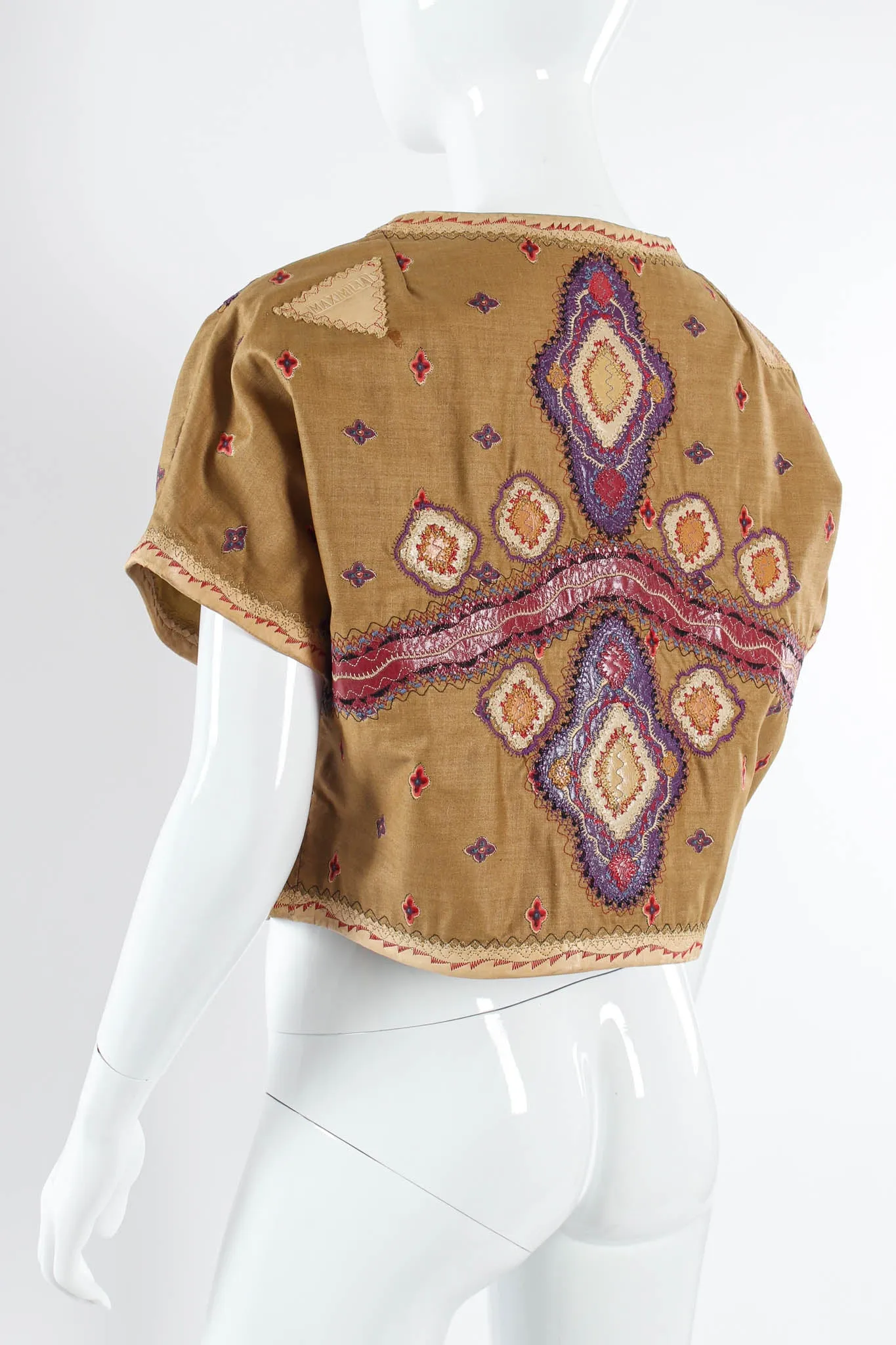 1987 Exotica Leather Patchwork Top