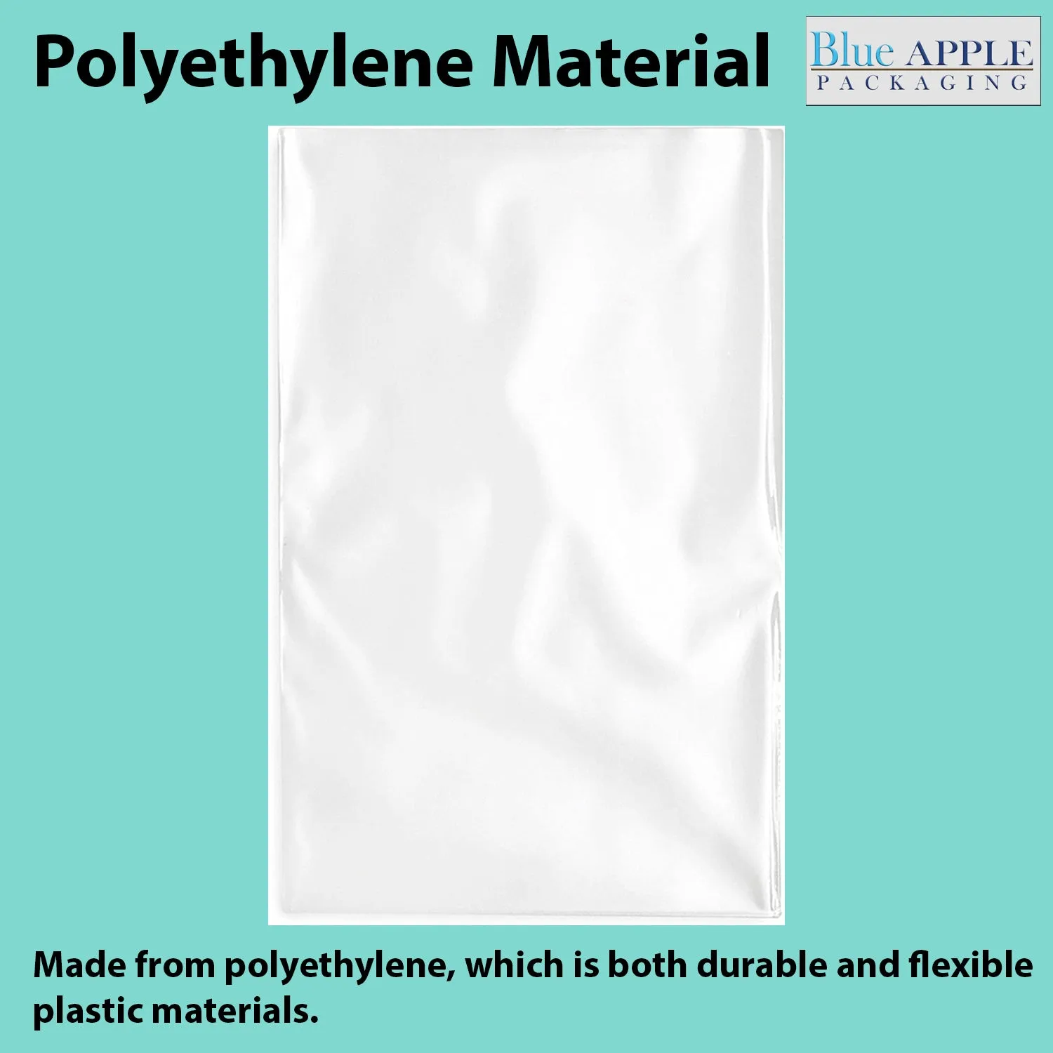 2X5 inches Clear Flat Poly Bags 4Mil Open Top (LDPE)