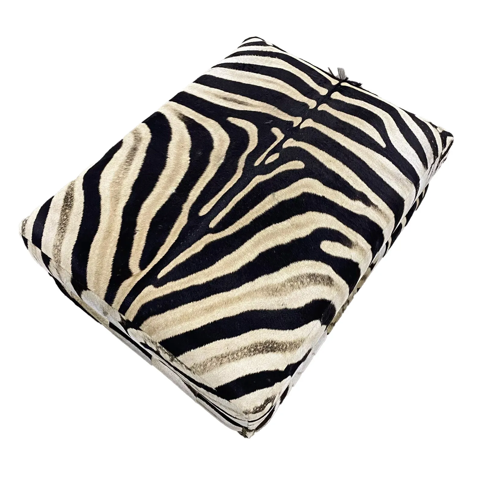 30"x 40" Zebra Hide Ottoman ( No Legs)