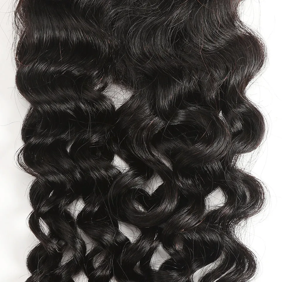 4x4 Water Wave Closure Free Part 100 Human Hair closure