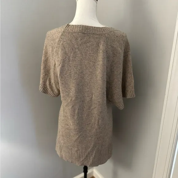7 For All Mankind Wool/Cashmere Long Scoopneck Sweater Size M Taupe