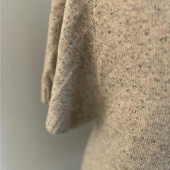 7 For All Mankind Wool/Cashmere Long Scoopneck Sweater Size M Taupe