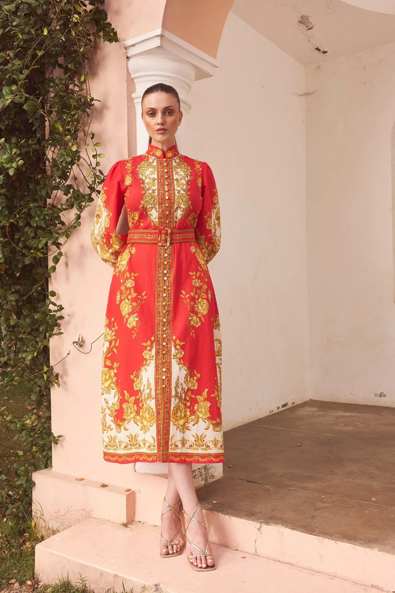 A NIGHT IN SHANGHAI LINEN DRESS