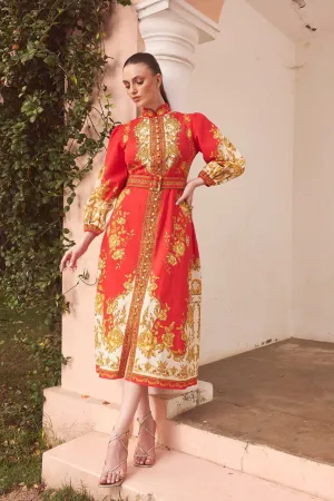 A NIGHT IN SHANGHAI LINEN DRESS