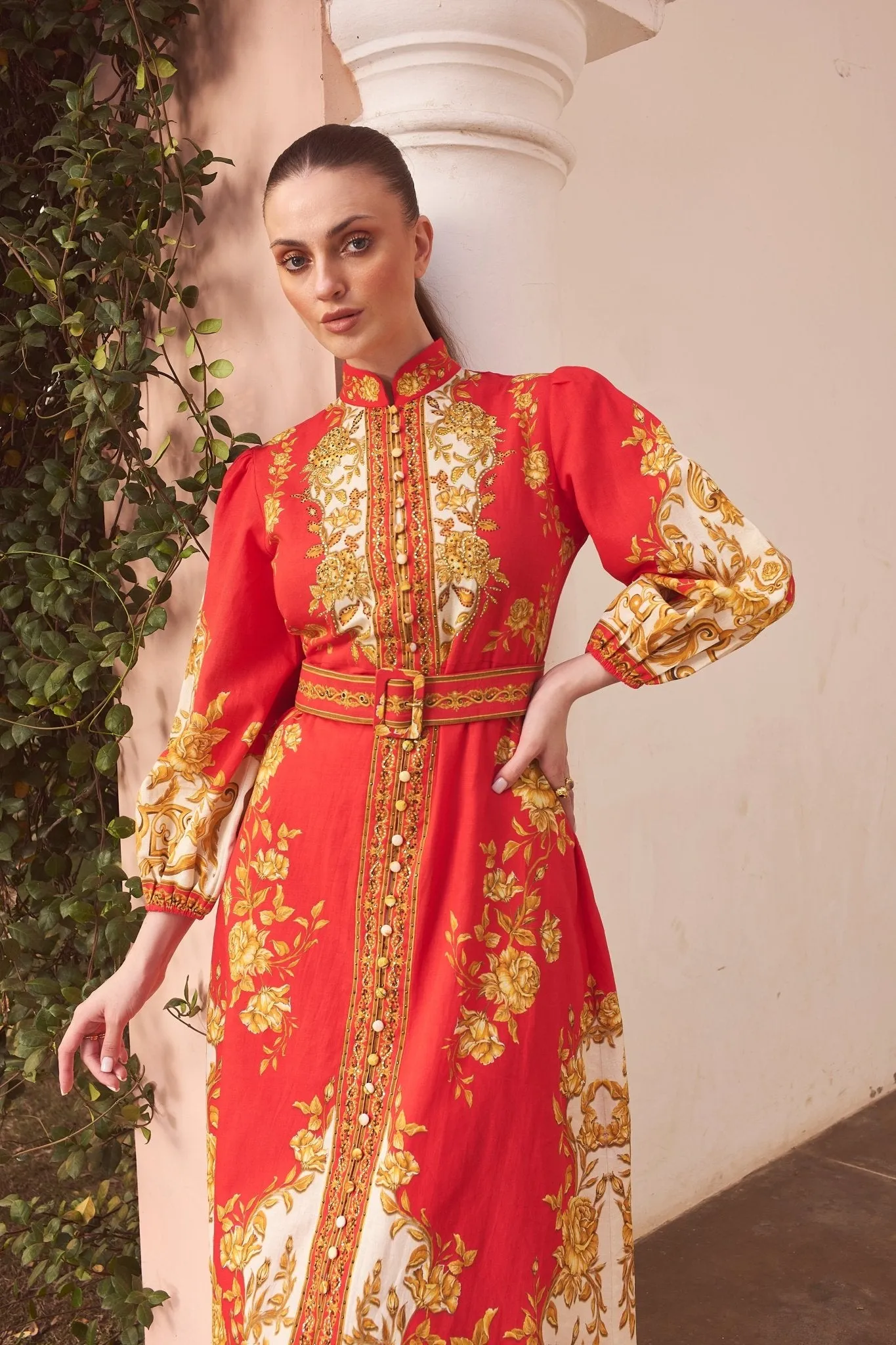 A NIGHT IN SHANGHAI LINEN DRESS