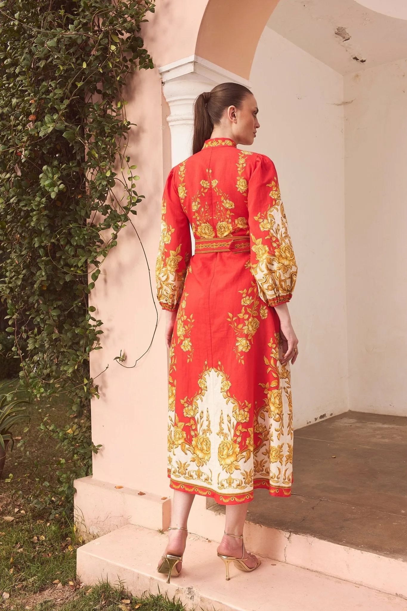 A NIGHT IN SHANGHAI LINEN DRESS