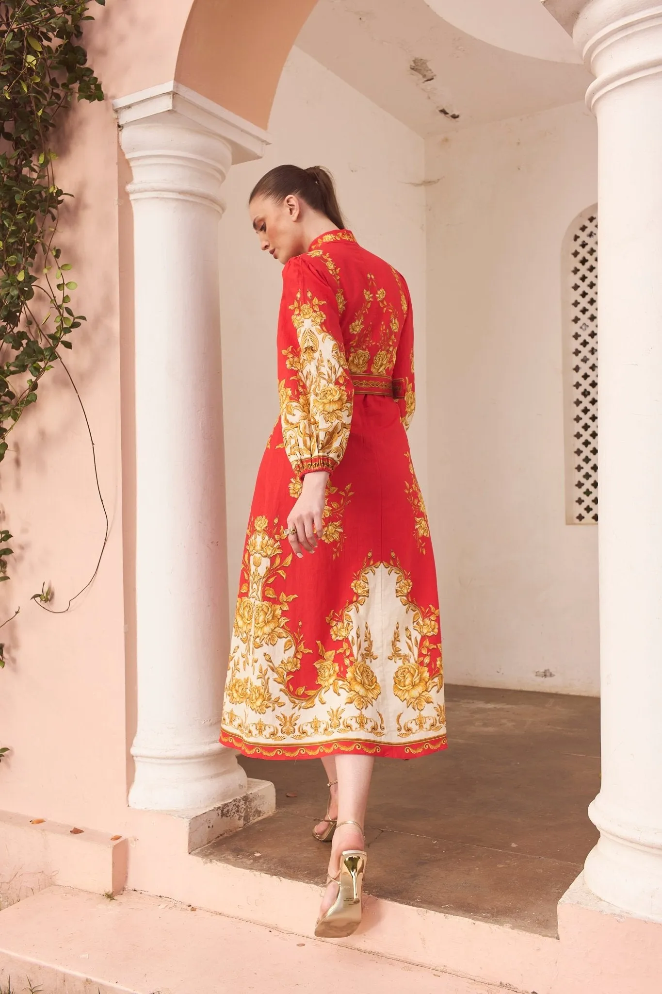 A NIGHT IN SHANGHAI LINEN DRESS