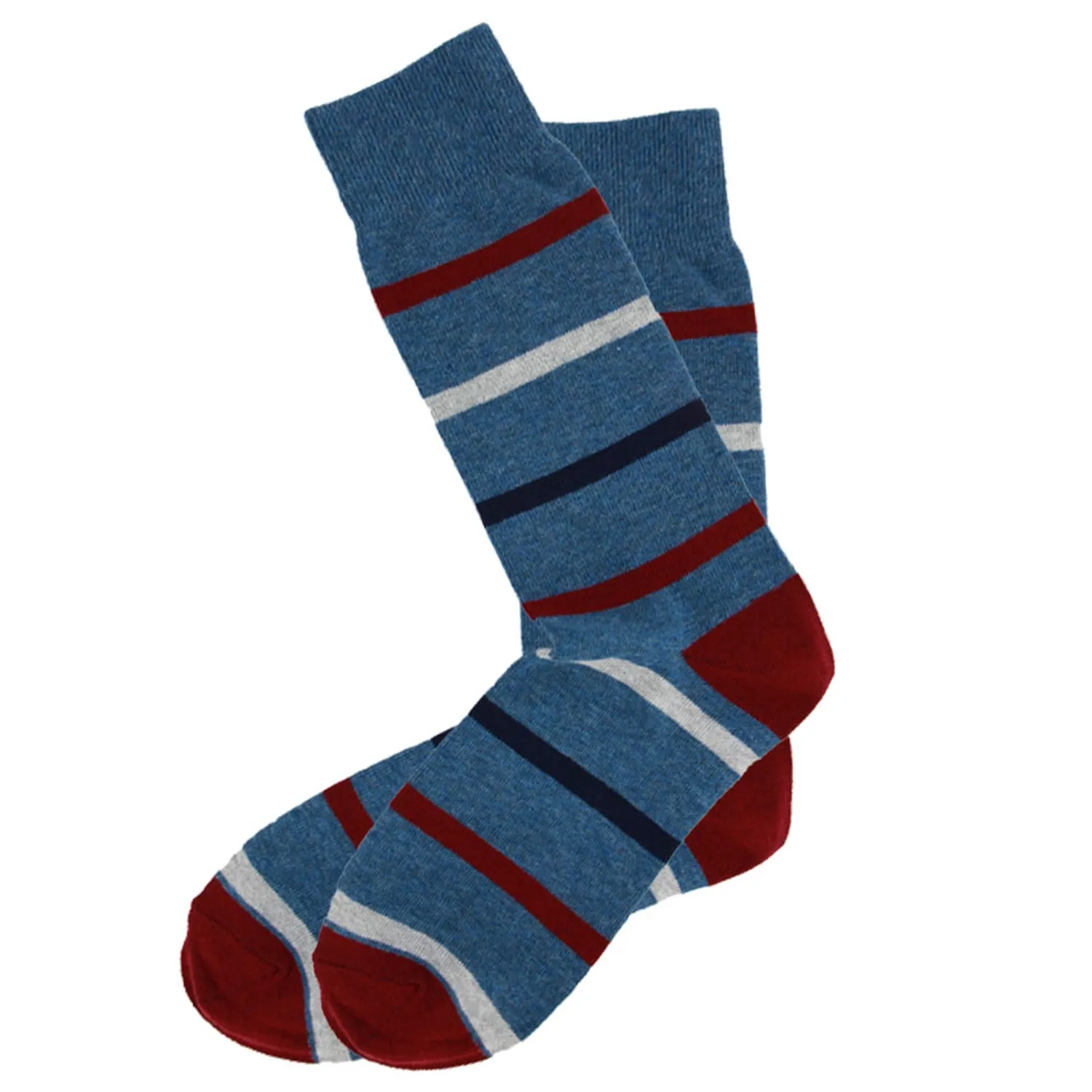 AAS Cotton Crew Stripe Dress Socks Colorful