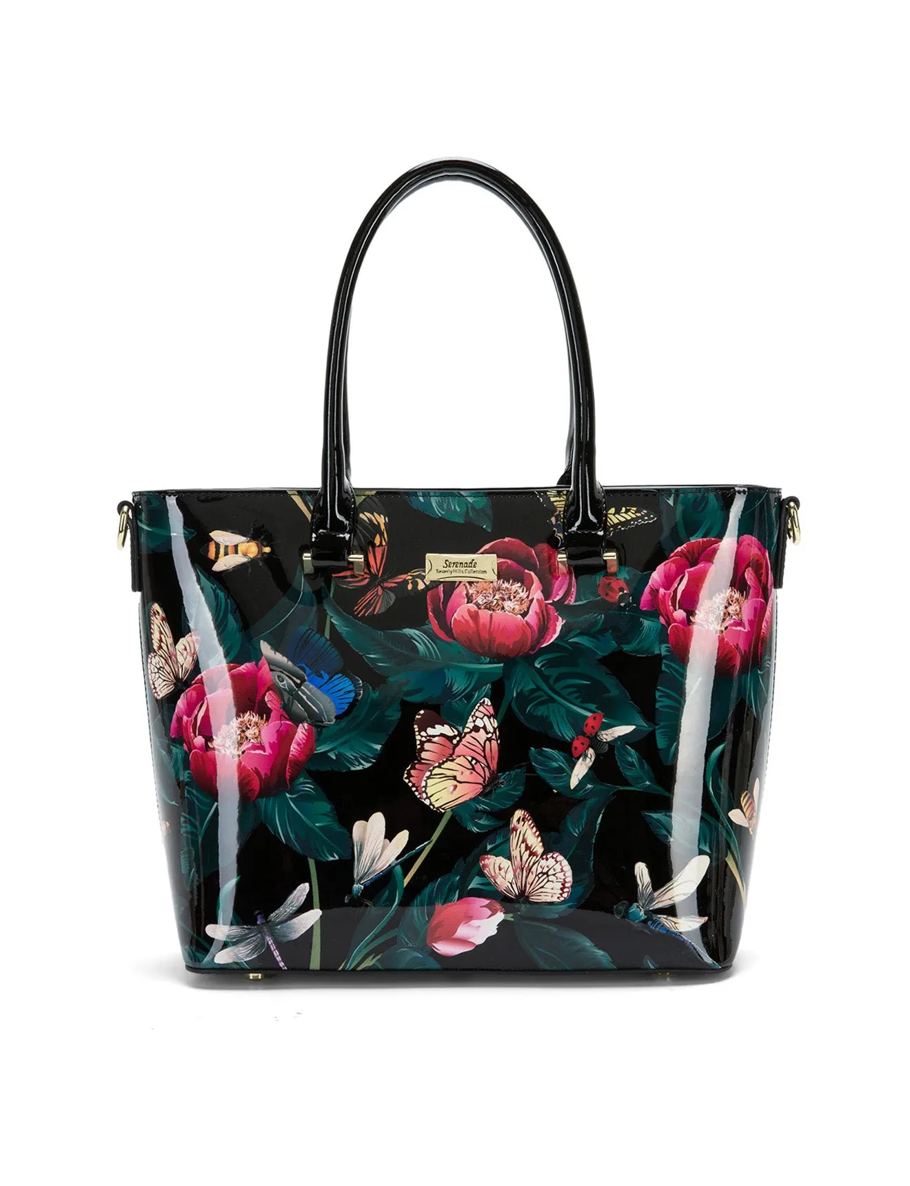 ABBEY PATENT LEATHER GRIP HANDLE BAG- SF6-8787-SALE