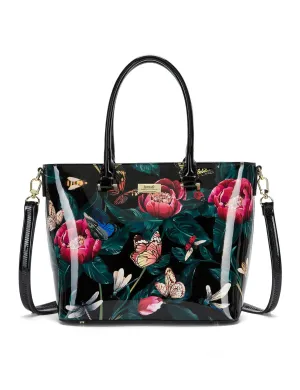 ABBEY PATENT LEATHER GRIP HANDLE BAG- SF6-8787-SALE