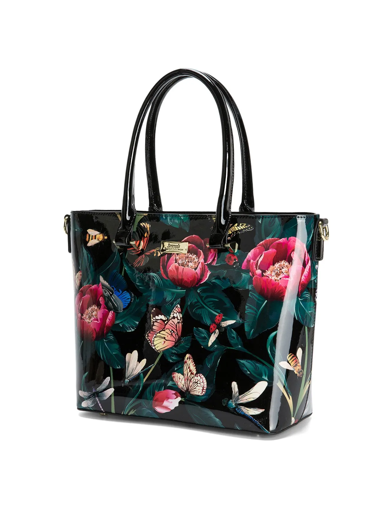 ABBEY PATENT LEATHER GRIP HANDLE BAG- SF6-8787-SALE