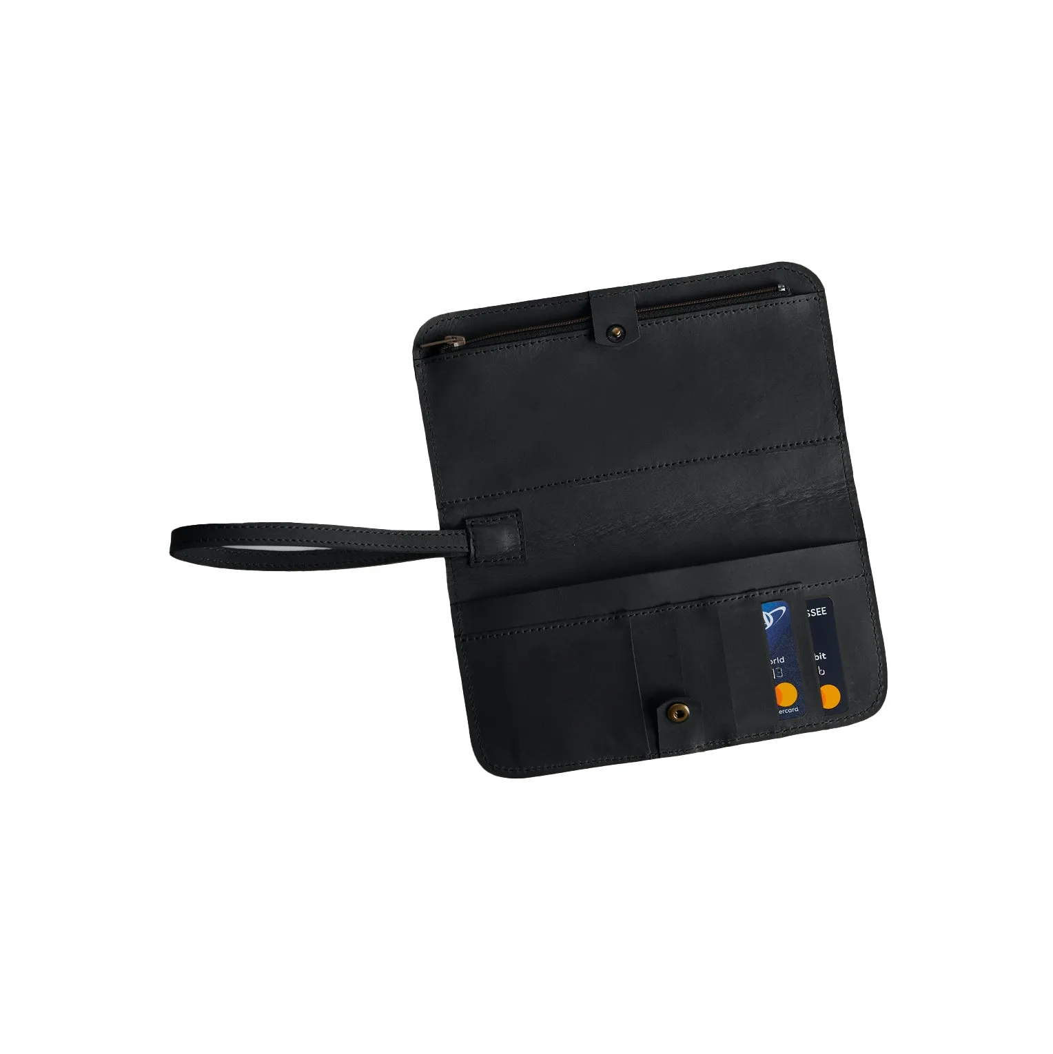 Able Alem Snap Wallet black leather