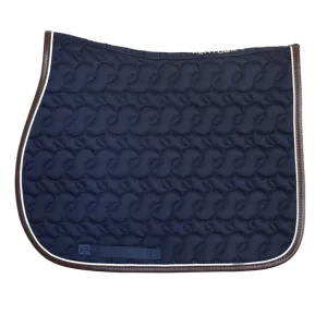Absorb Jump Saddle Pad No Logo - Navy/White/Brown