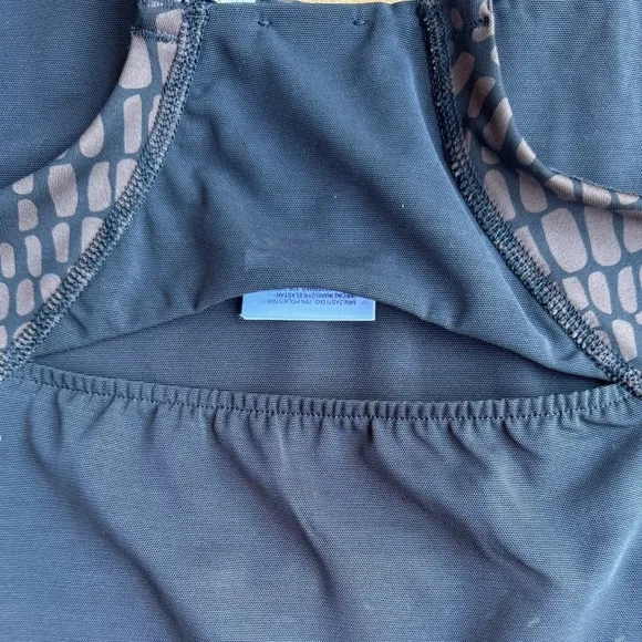 Adidas HIIT 45 SECONDS CROCO CROP TANK TOP | Sports Bra | Brown | Sz XLarge NWT