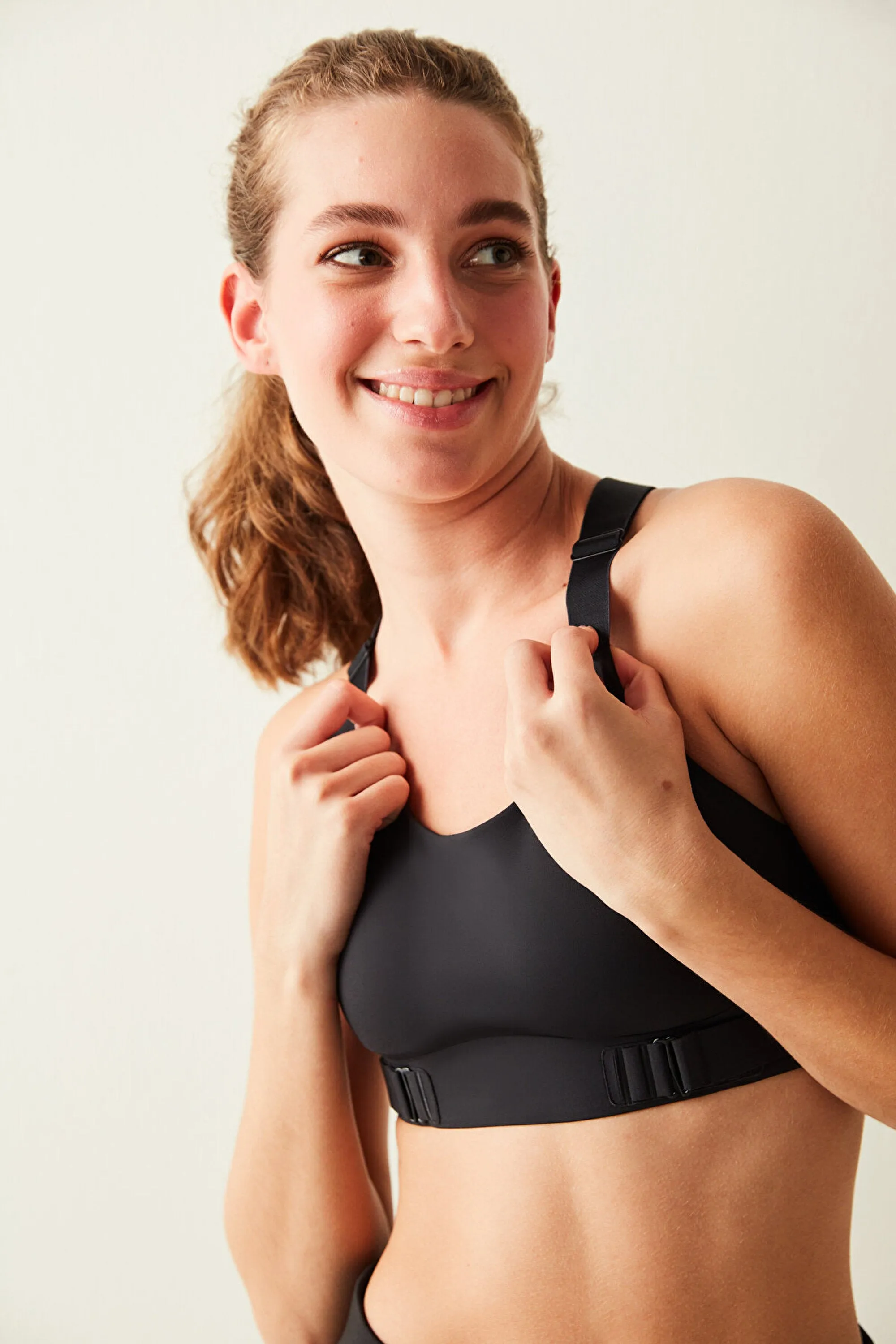 Adjustable Black Sport Bra