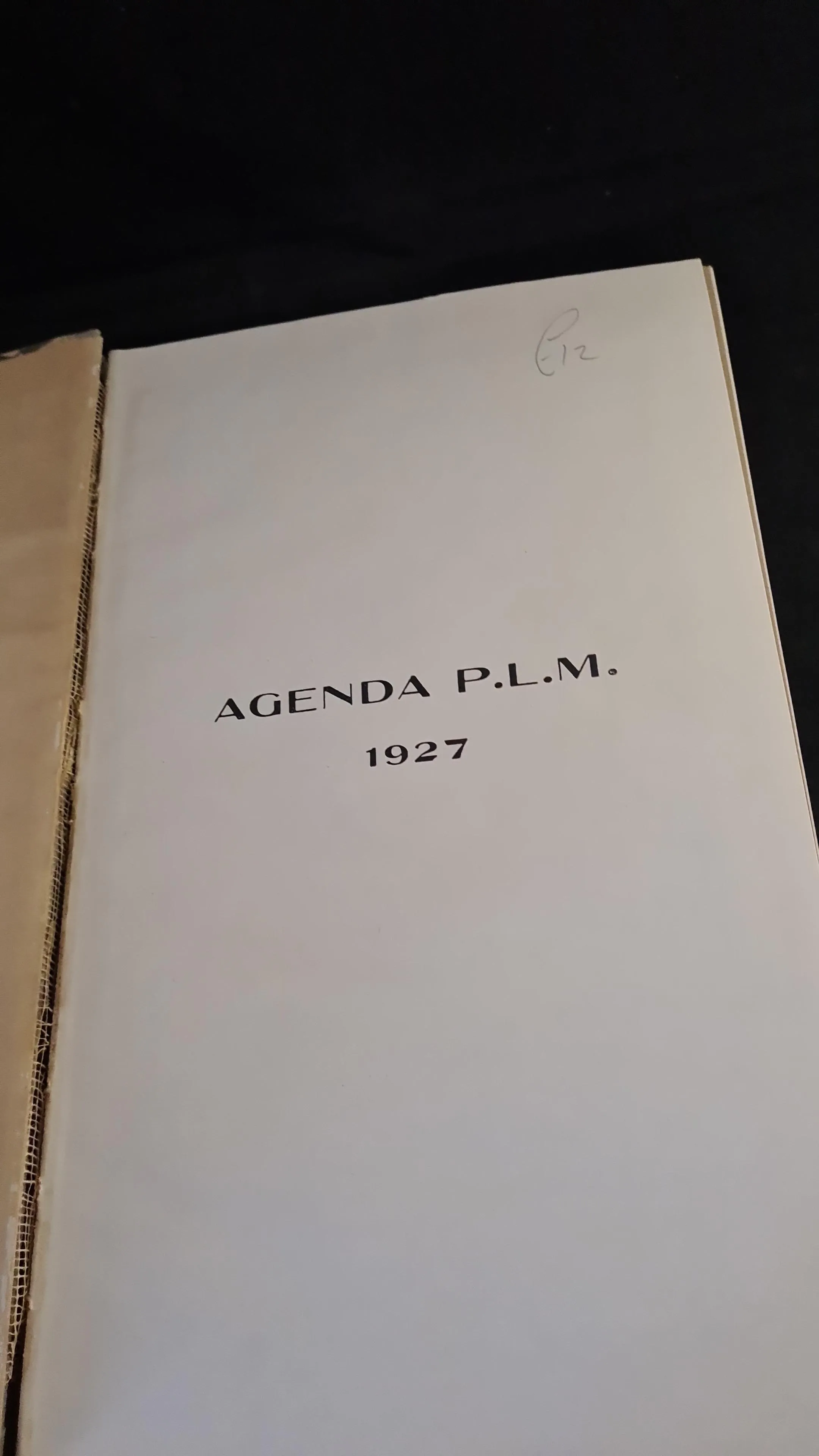 Agenda 1927, PLM, French copy