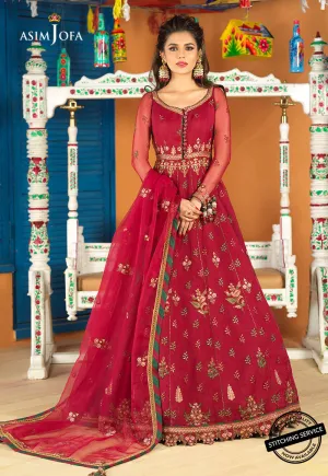 AJFC-55 | Asim Jofa Basant Collection 2022 | Unstitched Embroidered Organza Suit