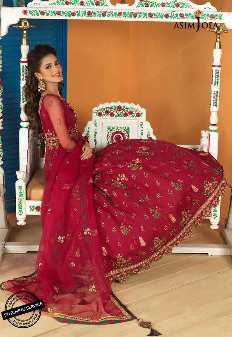 AJFC-55 | Asim Jofa Basant Collection 2022 | Unstitched Embroidered Organza Suit