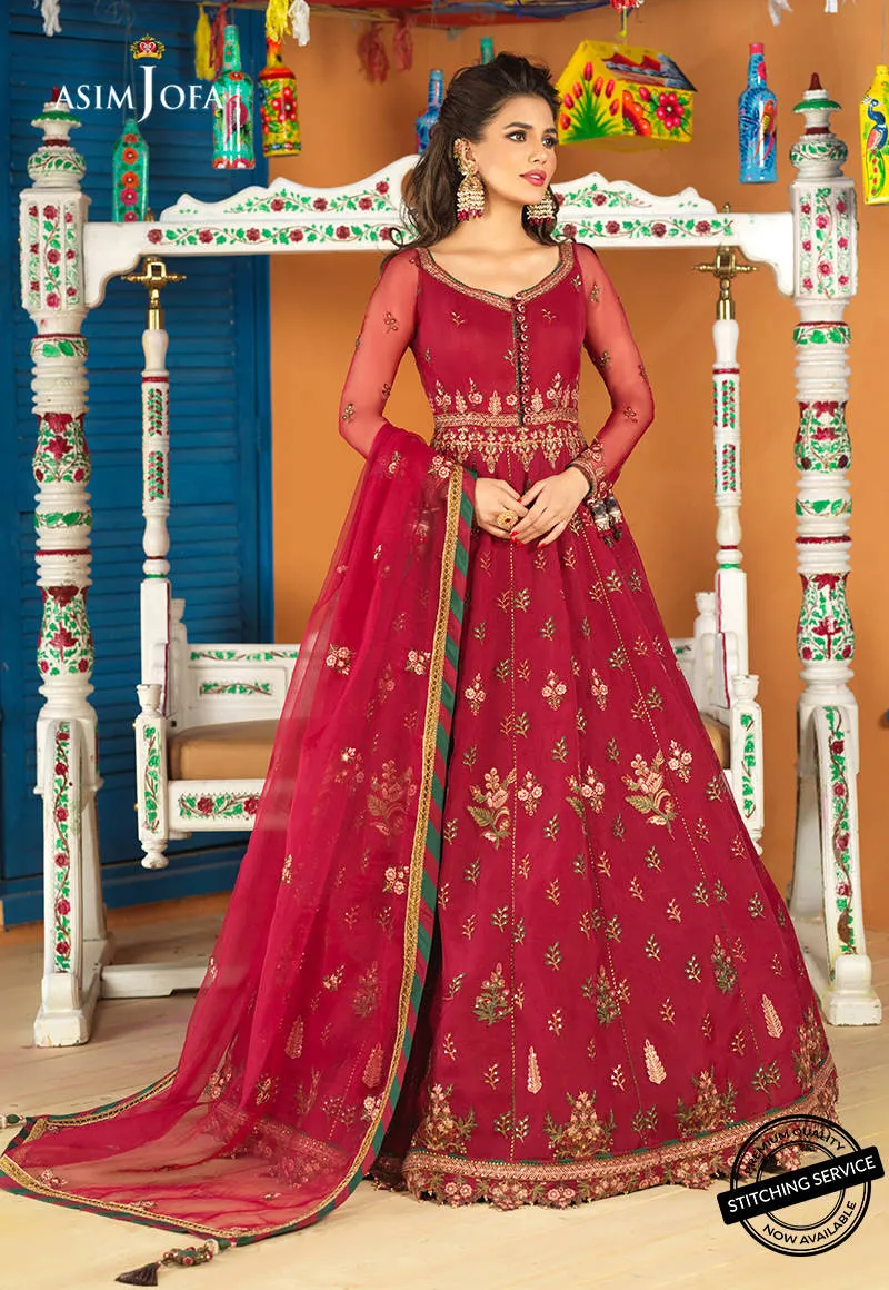 AJFC-55 | Asim Jofa Basant Collection 2022 | Unstitched Embroidered Organza Suit