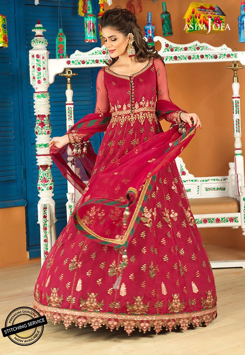 AJFC-55 | Asim Jofa Basant Collection 2022 | Unstitched Embroidered Organza Suit