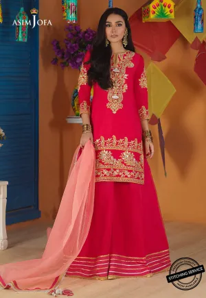 AJFC-60 | Asim Jofa Basant Collection 2022 | Unstitched Embroidered Organza Suit