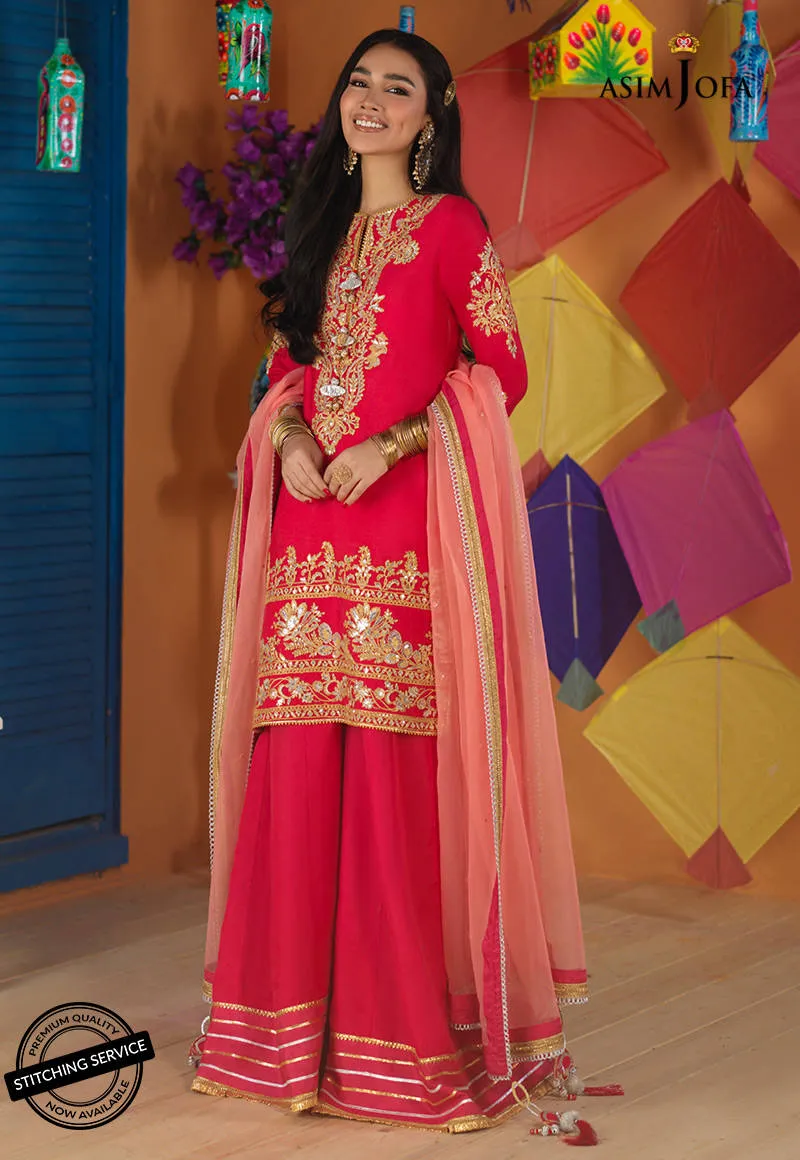 AJFC-60 | Asim Jofa Basant Collection 2022 | Unstitched Embroidered Organza Suit