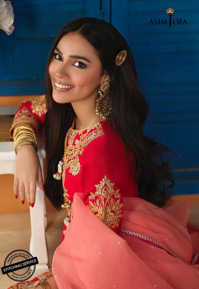 AJFC-60 | Asim Jofa Basant Collection 2022 | Unstitched Embroidered Organza Suit
