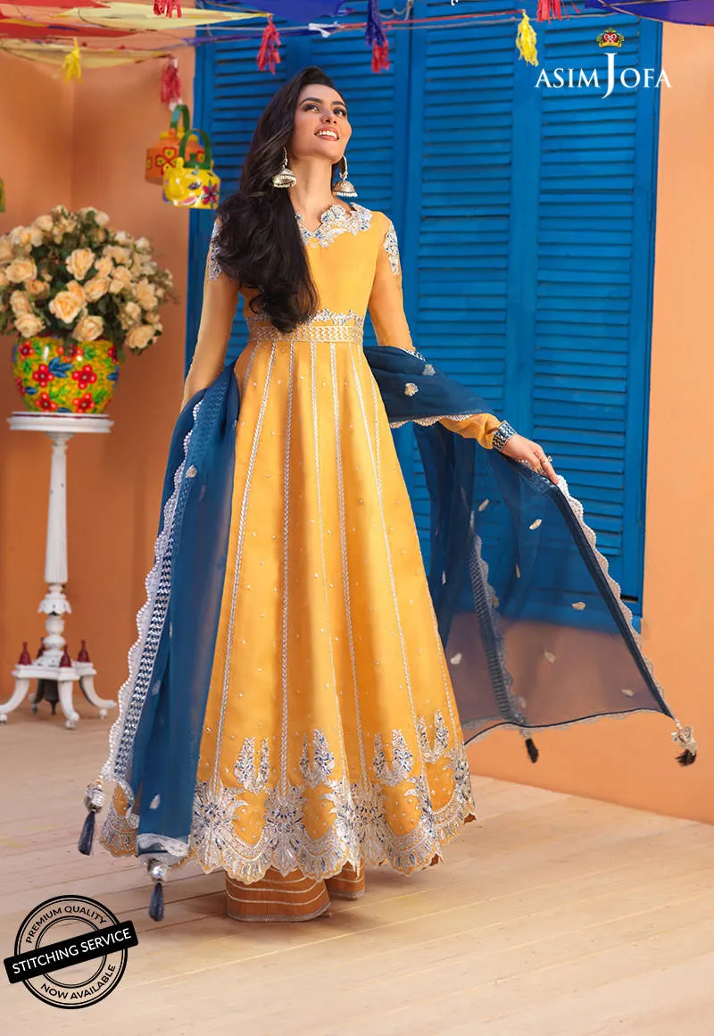 AJFC-61 | Asim Jofa Basant Collection 2022 | Unstitched Embroidered Organza Suit