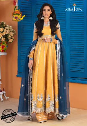 AJFC-61 | Asim Jofa Basant Collection 2022 | Unstitched Embroidered Organza Suit