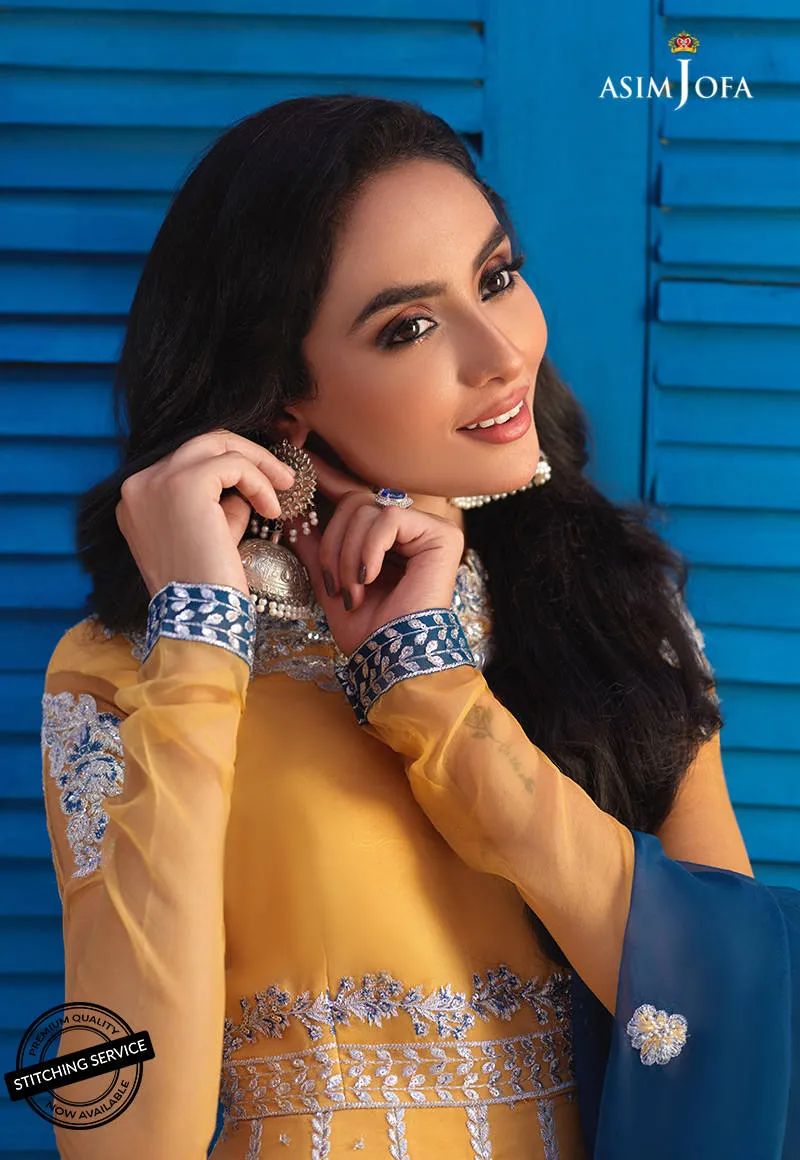 AJFC-61 | Asim Jofa Basant Collection 2022 | Unstitched Embroidered Organza Suit