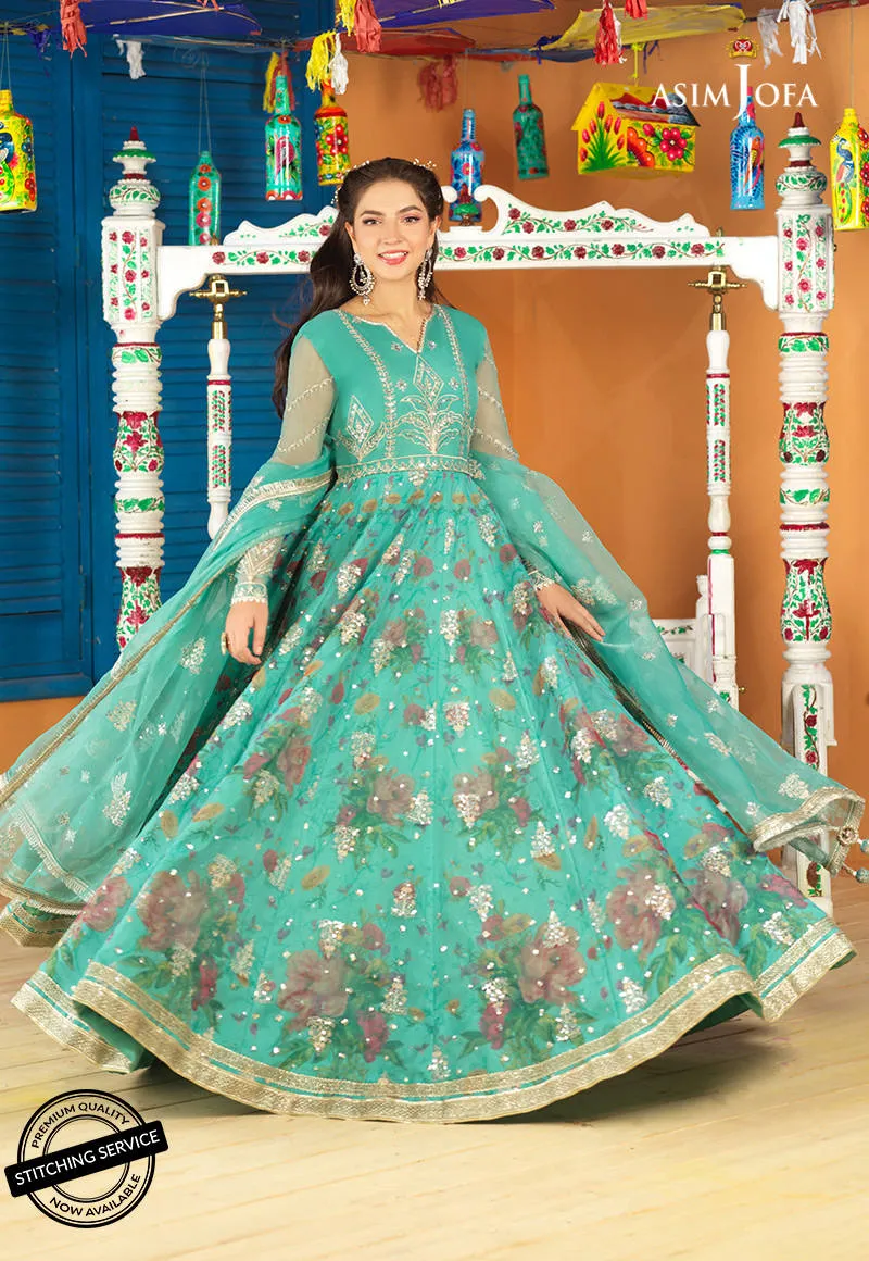 AJFC-62 | Asim Jofa Basant Collection 2022 | Unstitched Embroidered Organza Suit