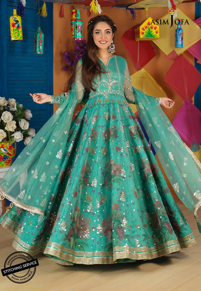 AJFC-62 | Asim Jofa Basant Collection 2022 | Unstitched Embroidered Organza Suit