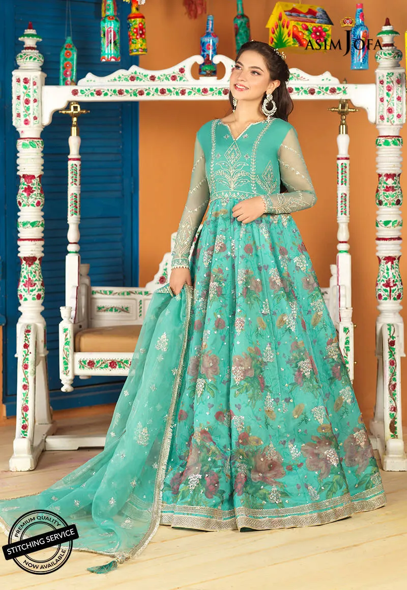 AJFC-62 | Asim Jofa Basant Collection 2022 | Unstitched Embroidered Organza Suit