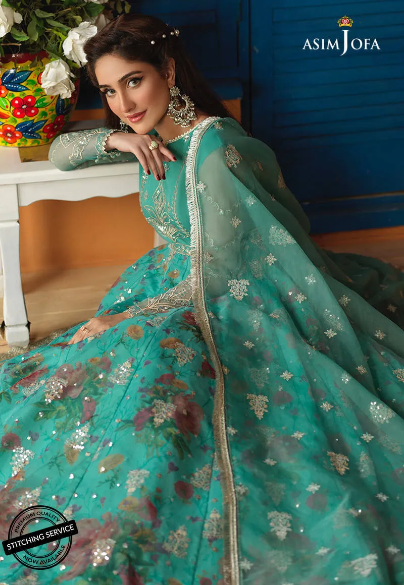 AJFC-62 | Asim Jofa Basant Collection 2022 | Unstitched Embroidered Organza Suit