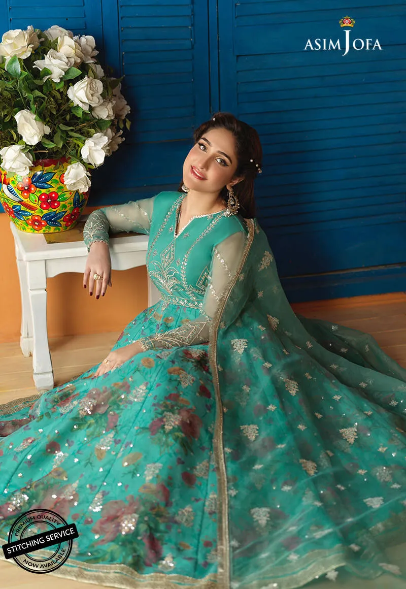AJFC-62 | Asim Jofa Basant Collection 2022 | Unstitched Embroidered Organza Suit