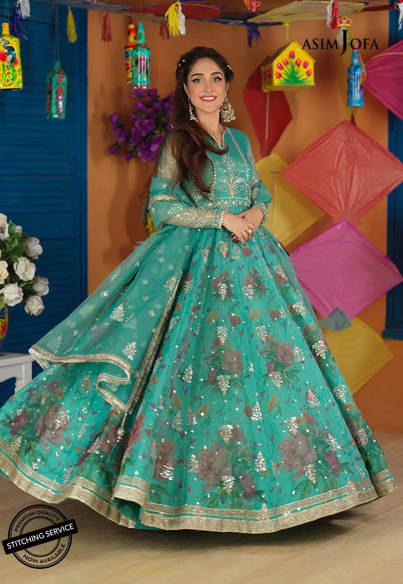 AJFC-62 | Asim Jofa Basant Collection 2022 | Unstitched Embroidered Organza Suit