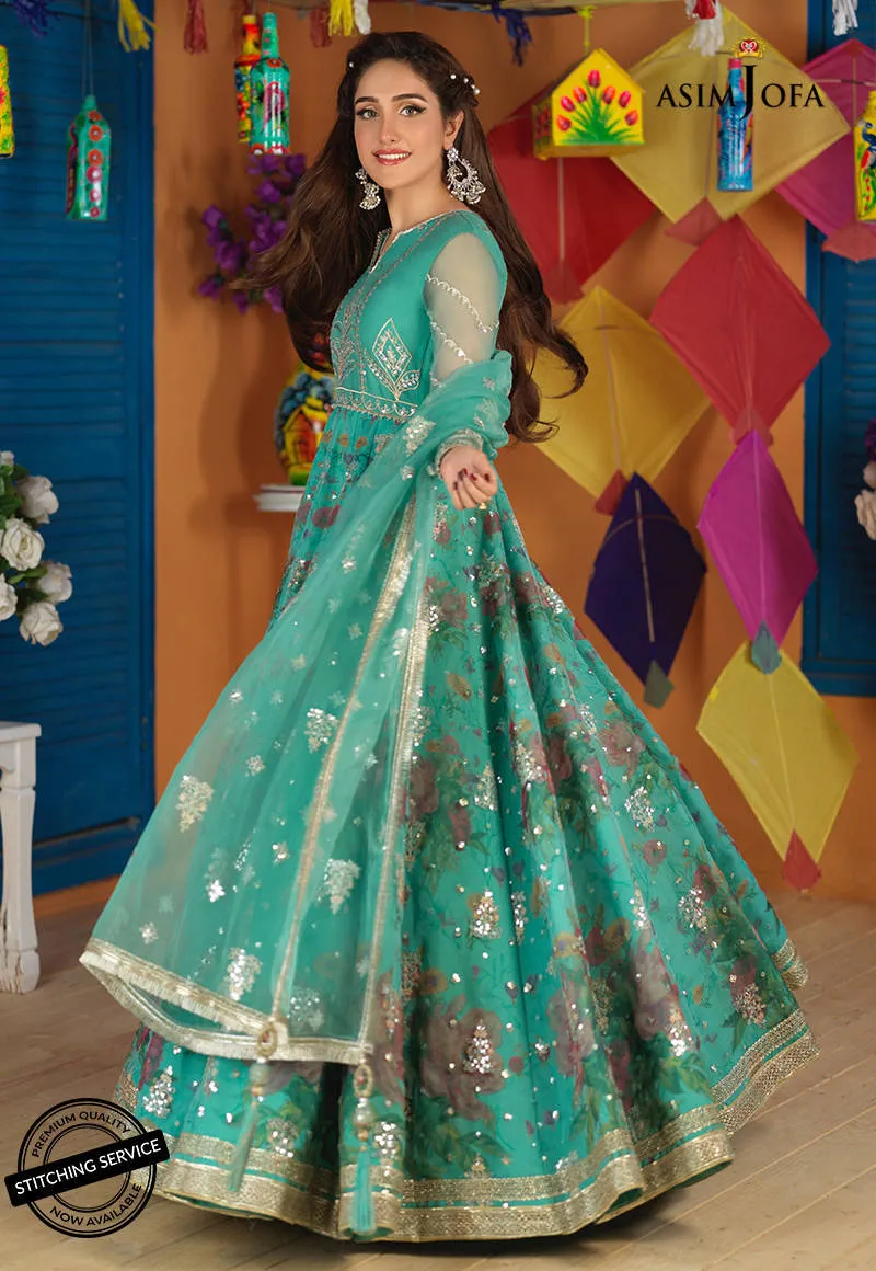 AJFC-62 | Asim Jofa Basant Collection 2022 | Unstitched Embroidered Organza Suit